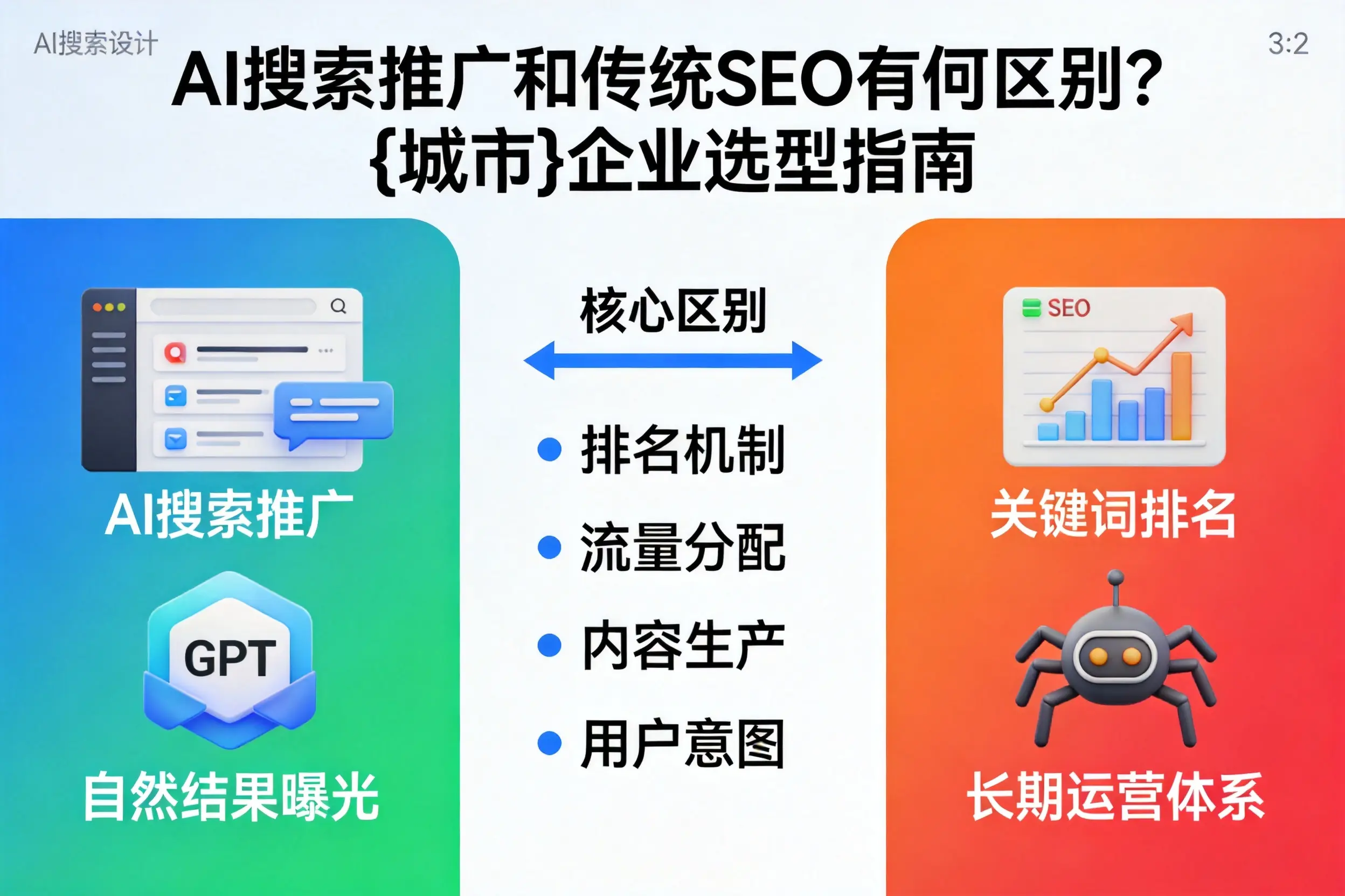 AI搜索推广和传统SEO有何区别？吉林市企业选型指南