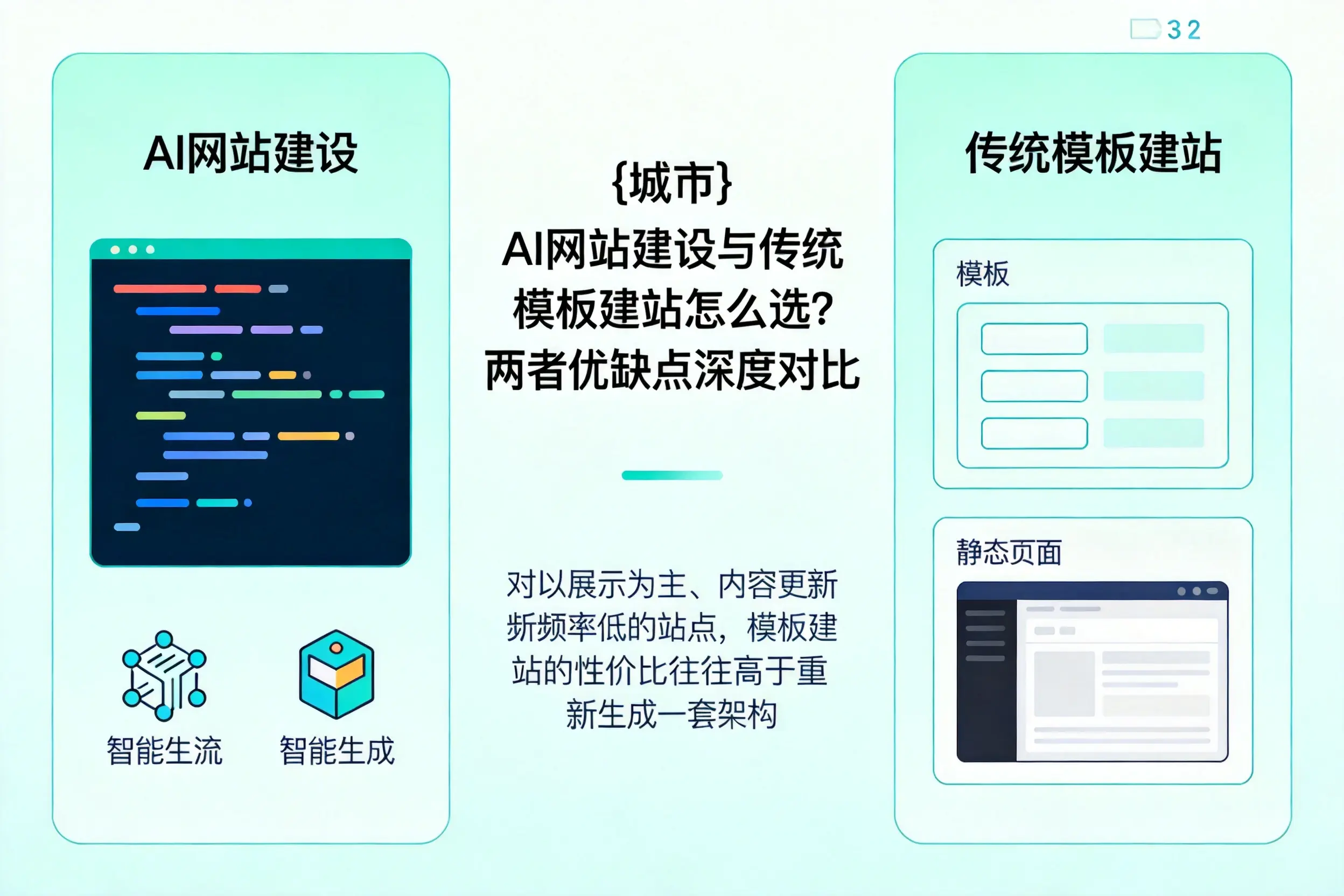 吉林市AI网站建设与传统模板建站怎么选？两者优缺点深度对比