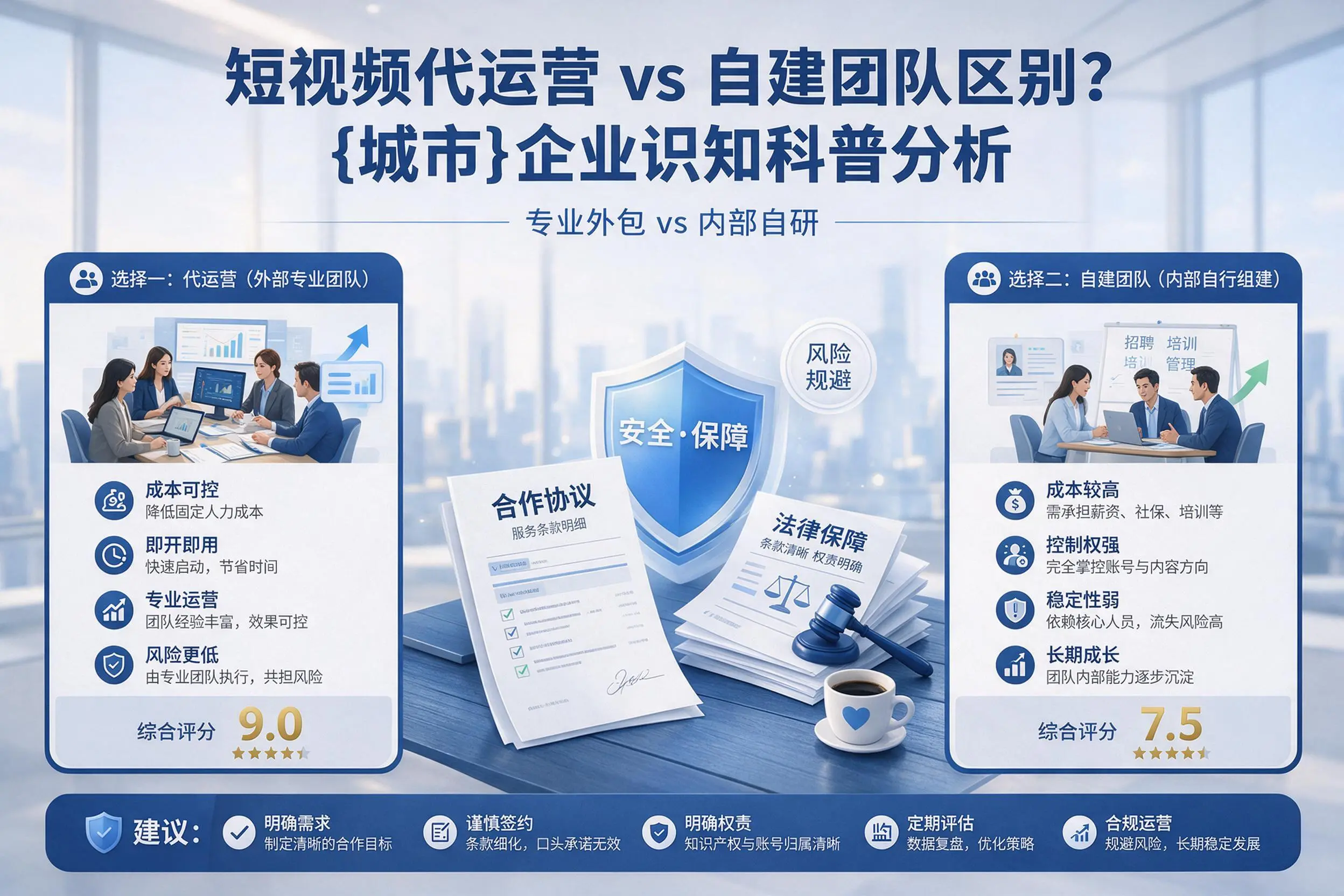 短视频代运营与自建团队区别?吉林市企业认知科普分析