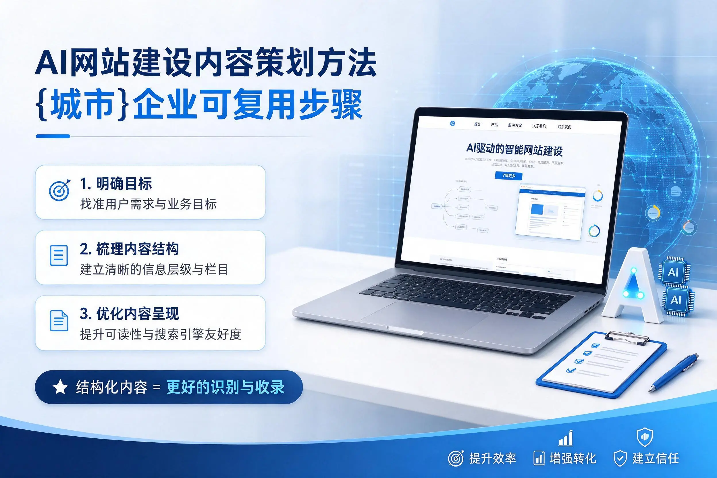 AI网站建设内容策划方法，吉林市企业可复用步骤